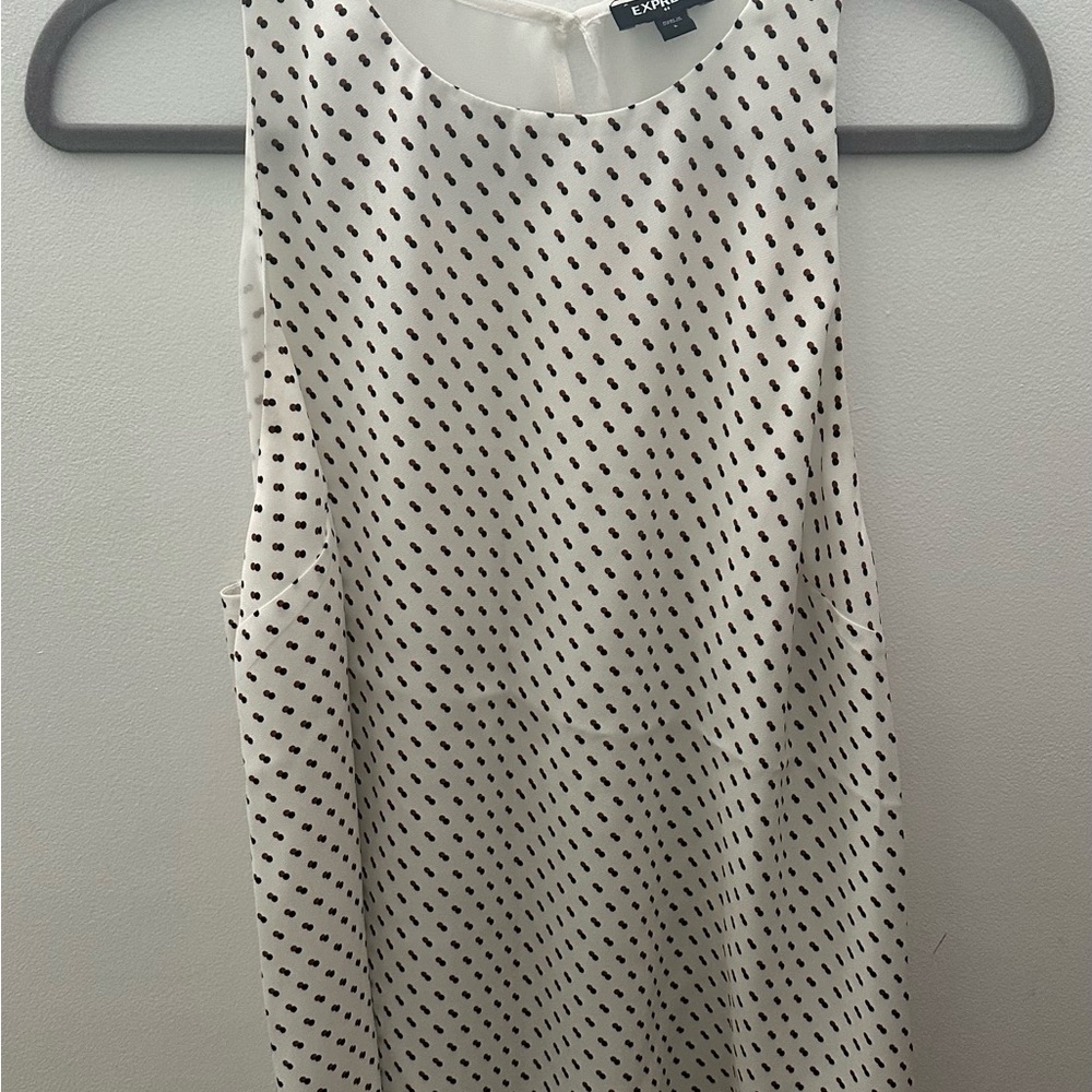 Express Polka Dot Sleeveless Top - L